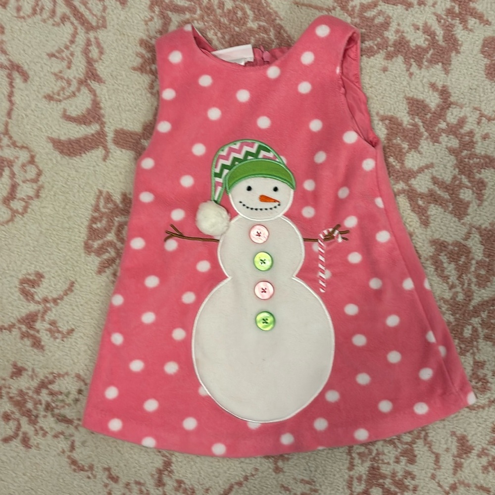 GUC 24m girls Fleece snowman jumper by Bonnie Baby